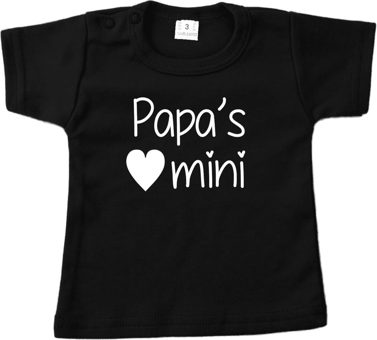 Shirtje Vaderdag | Babyshirt Papas mini | Vaderdag cadeau | Korte mouwen